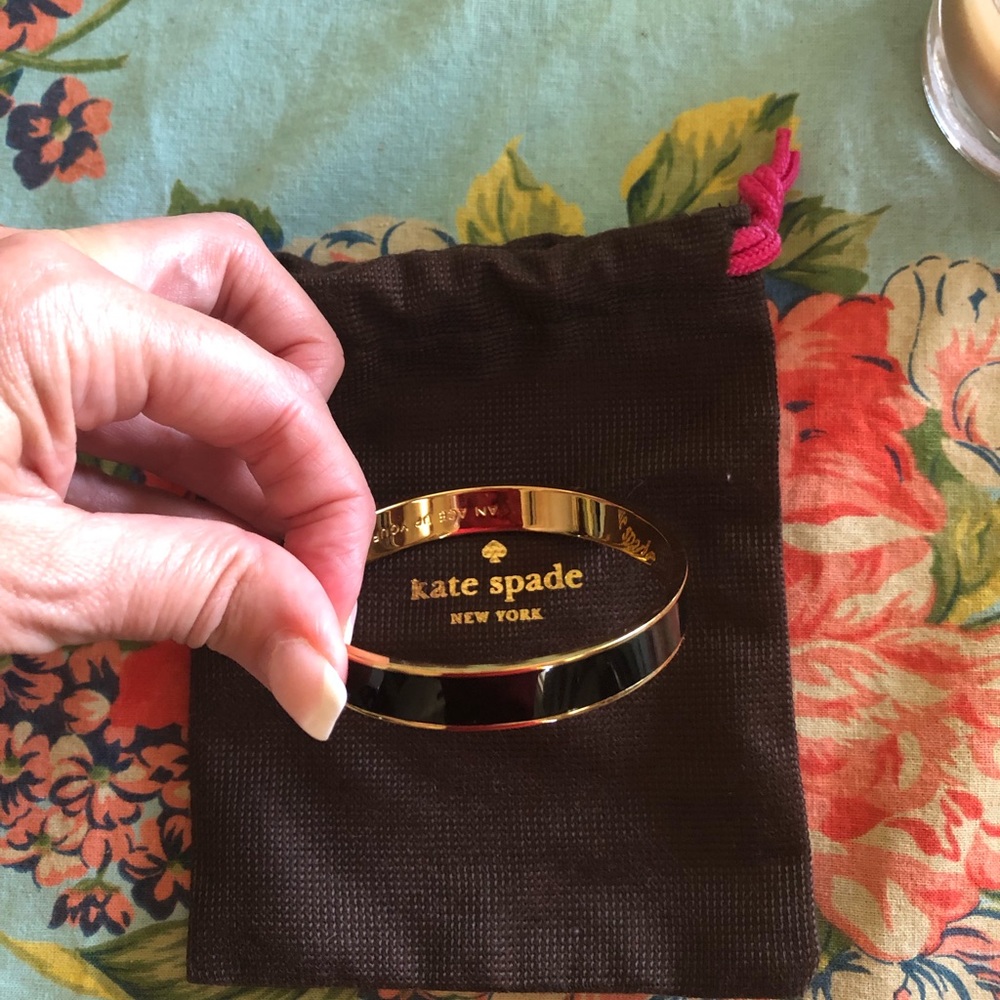 Kate Spade Black enameled bangle